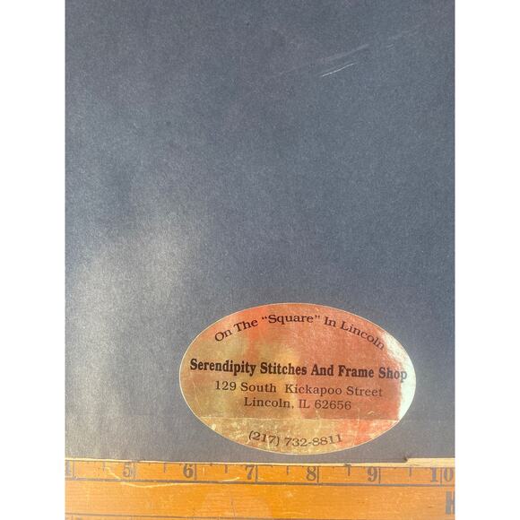 Vintage East African Artwork Villagers and huts scene 15x 12 - Picture 4 of 5